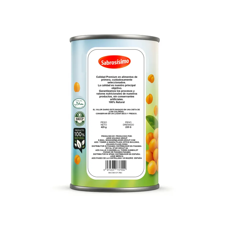 Garbanzos en salmuera Sabrosísimo (425 g / 15 oz) 3
