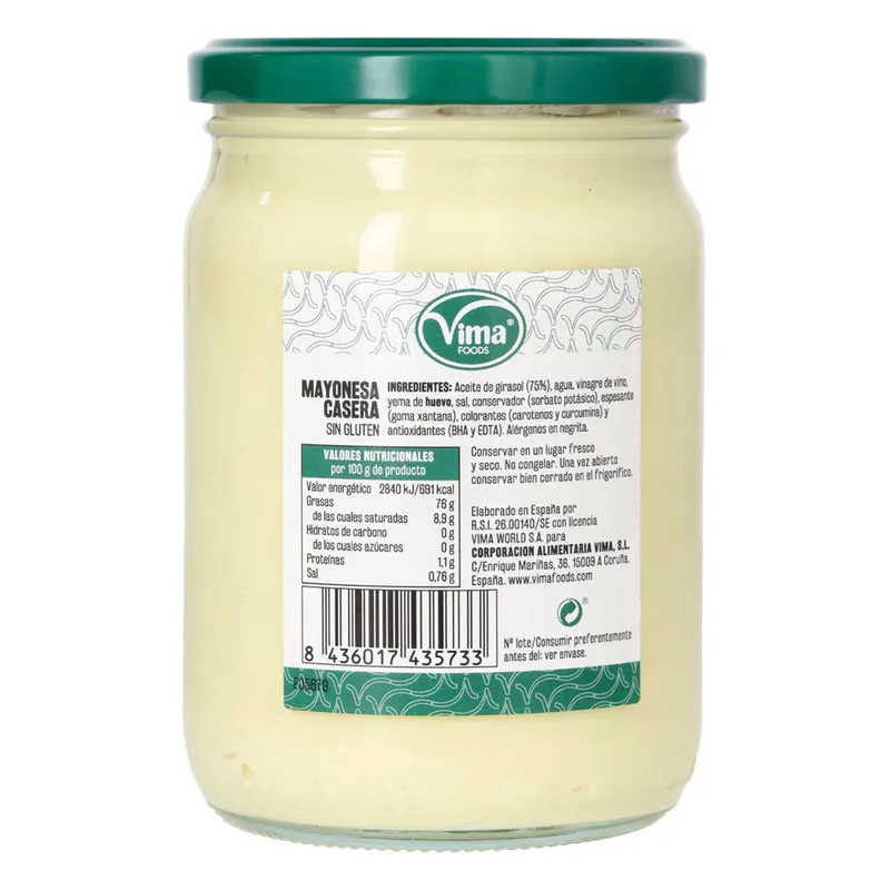 Mayonesa casera Vima Foods (450 ml) 2