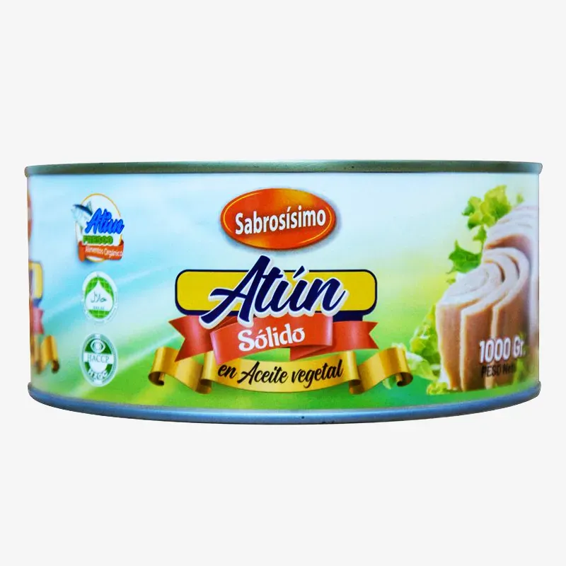 Trozos de atún en aceite vegetal Sabrosísimo (1 kg / 2.2 lb)