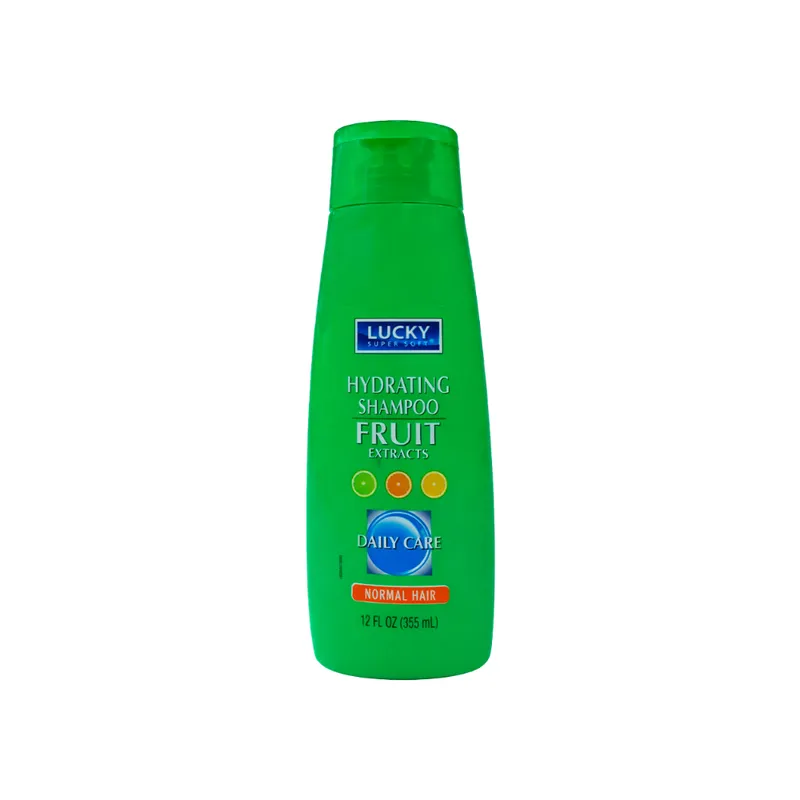 Shampoo hidratante con extracto de frutas Lucky (355 ml)