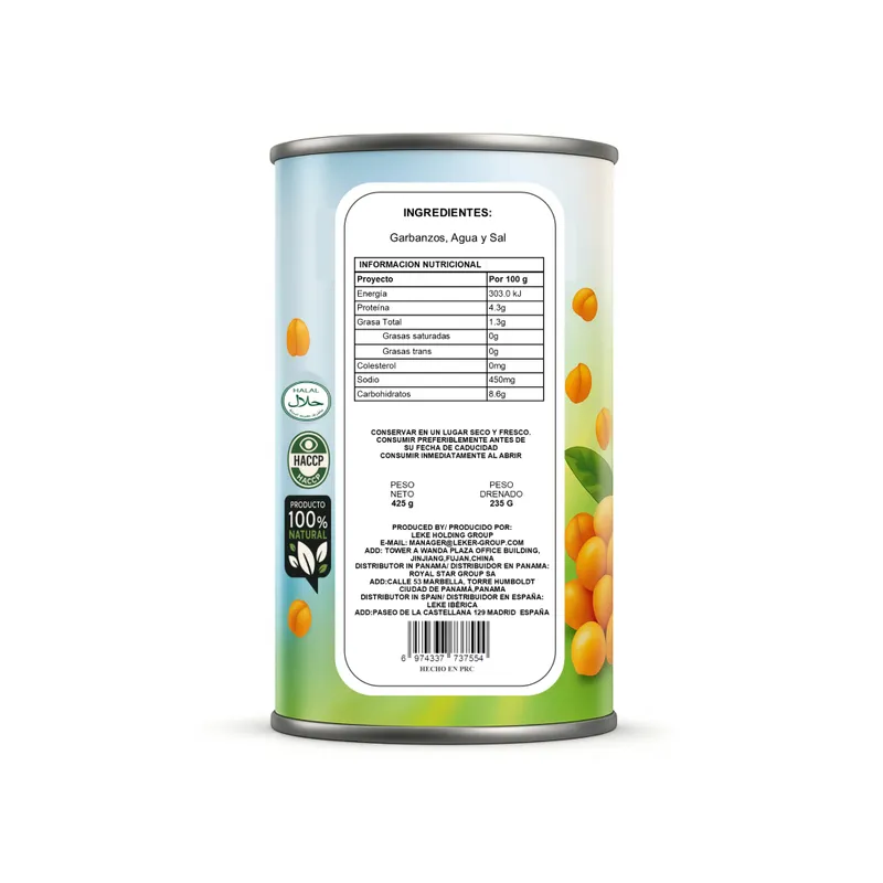 Garbanzos en salmuera Sabrosísimo (425 g / 15 oz) 2